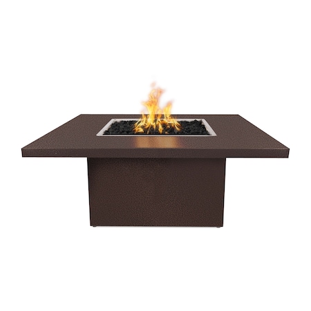 The Outdoor Plus 36 Square Bella Fire Table, Powder Coated Metal, Spark Ignition w/Flame Sense, Liq. Propane OPT-BELPC36FSEN-CPV-LP
